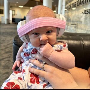 Alpine Muffy Hearing Protection Earmuffs Pink White Gray Newborn to 3 Years